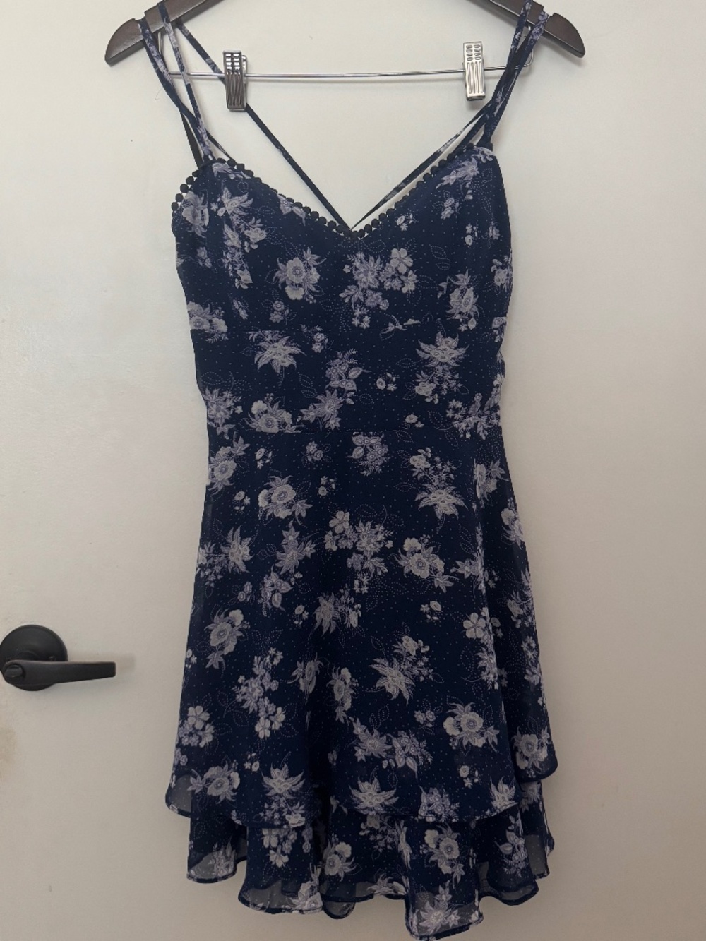 Floral Navy Blue Dress